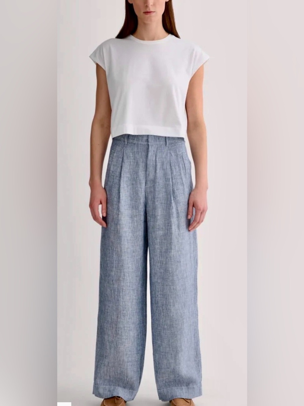 NWT EVERLANE THE LINEN WAY-HIGH® DRAPE PANTS WOMENS SIZE 6